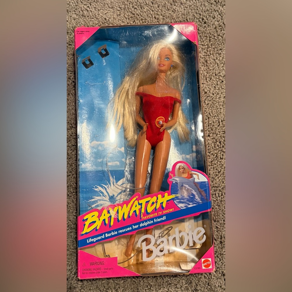 Barbie Baywatch Doll with Dolphin - Blonde and Blue